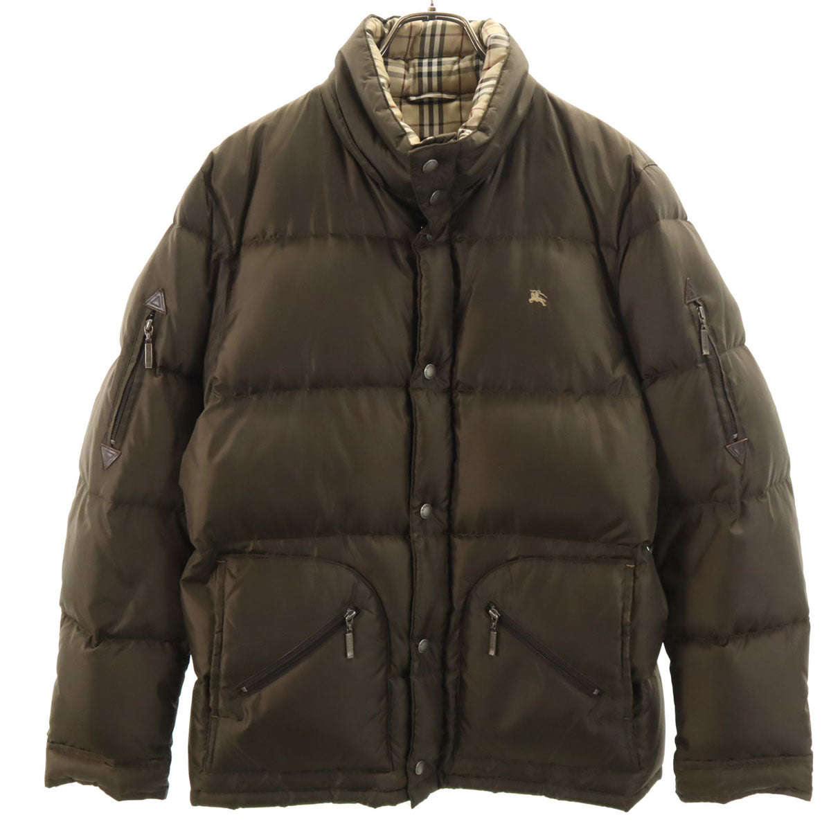 BURBERRY BLACK LABEL バーバリーブラックレーベル ダウンジャケット L ブラウン系 三陽商会 メンズ