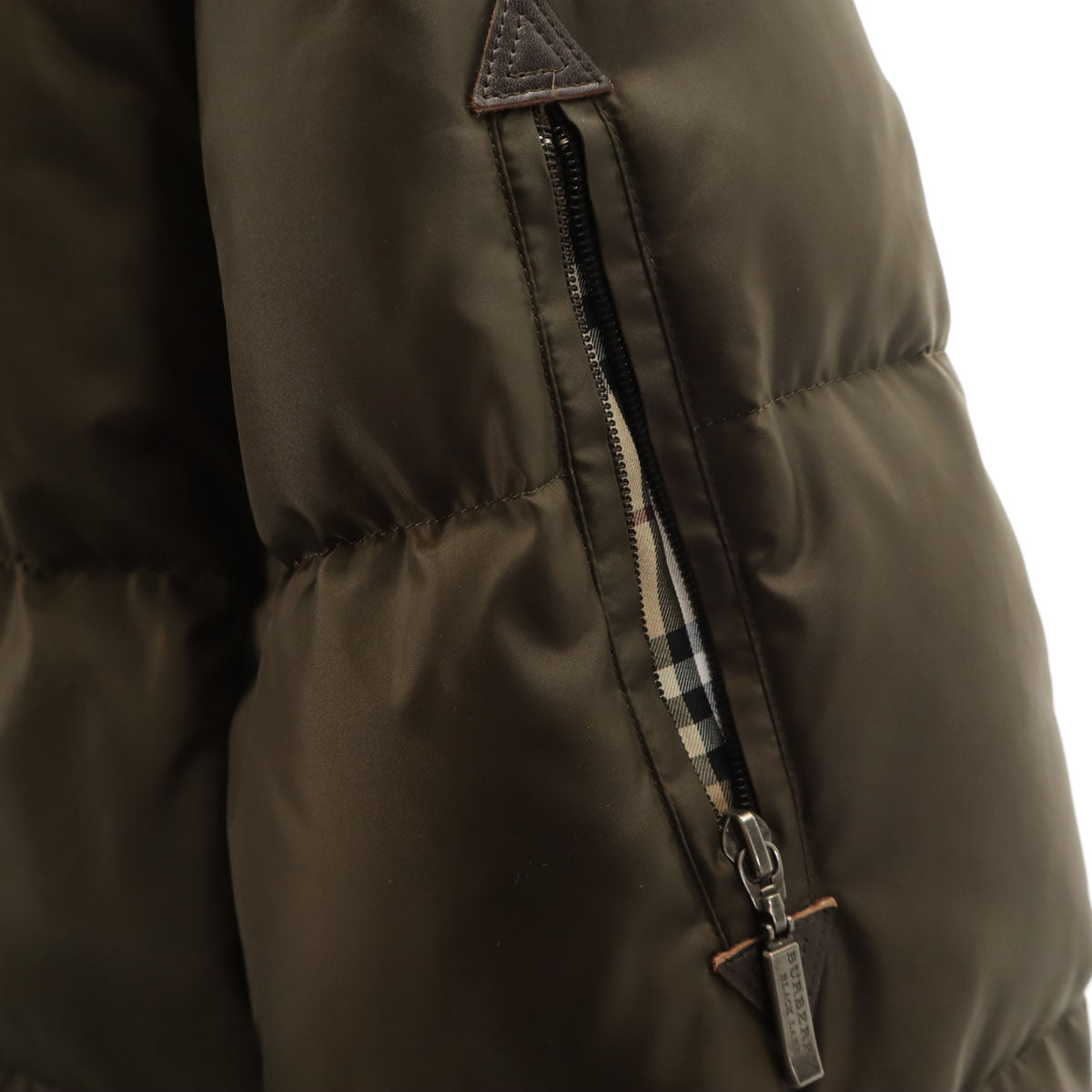 BURBERRY BLACK LABEL バーバリーブラックレーベル ダウンジャケット L ブラウン系 三陽商会 メンズ