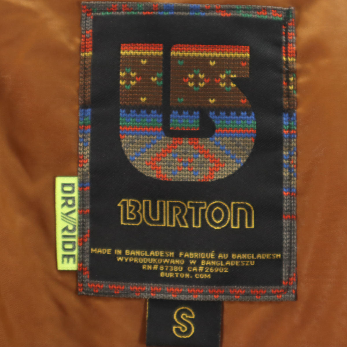 BURTON バートン スノーボード ジャケット S マルチ ウィンター 中綿 スキー メンズ