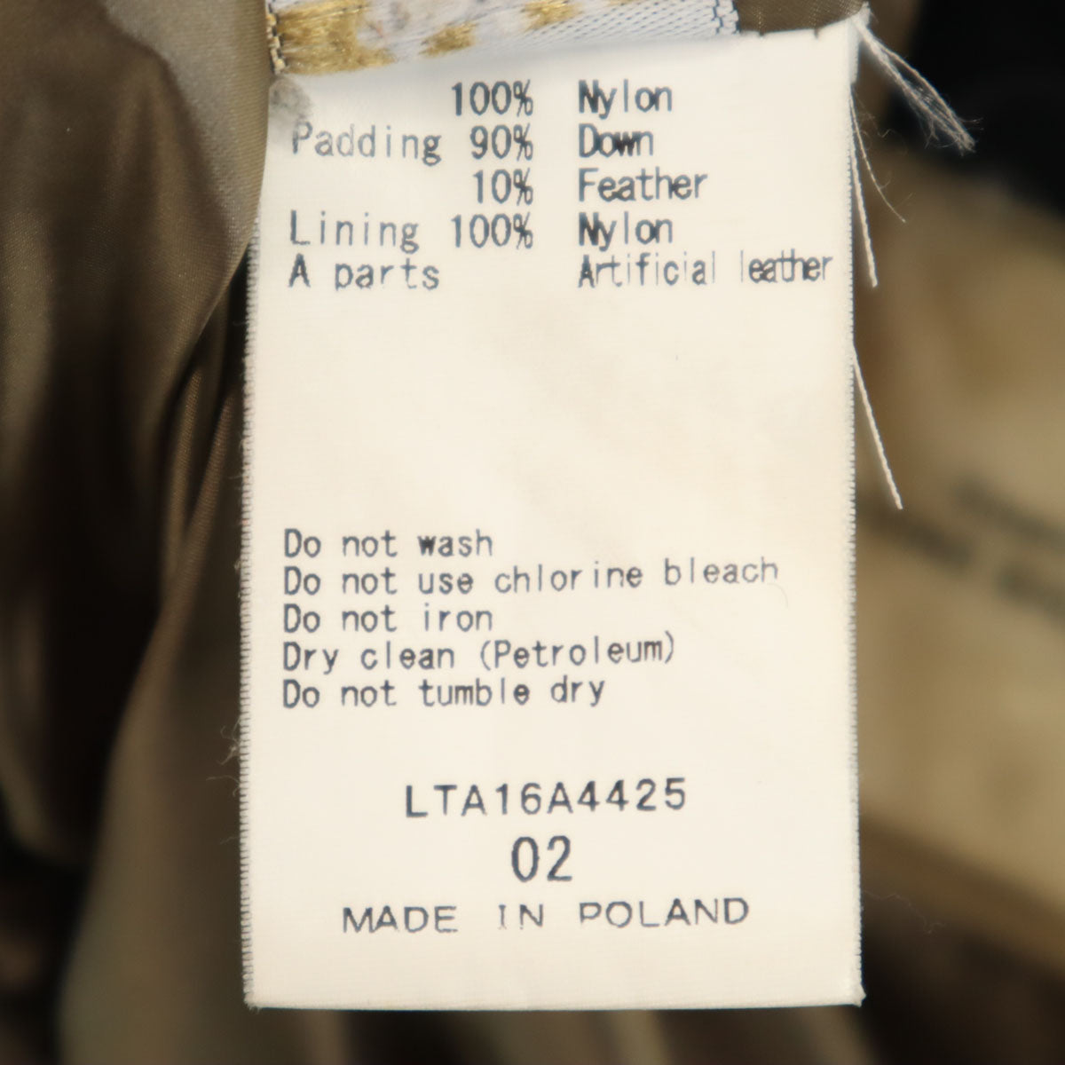 TATRAS タトラス ポーランド製 ダウンコート 2 ゴールド レディース