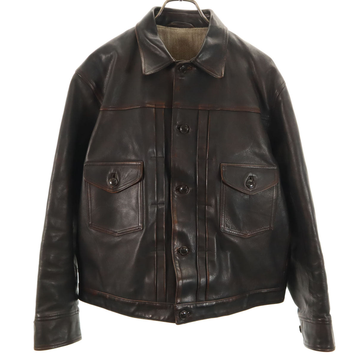 OLD JOE オールドジョー 日本製 馬革 レザージャケット 38 ダークブラウン メンズ