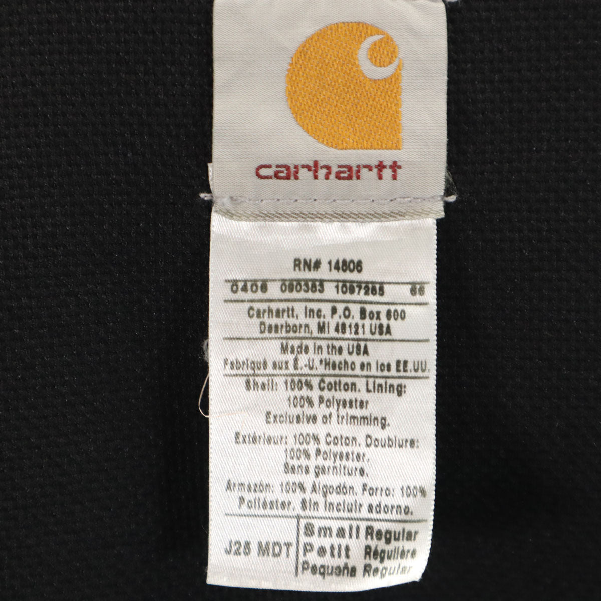 Carhartt カーハート J25 USA製 ダック アクティブ ジャケット S ネイビー メンズ