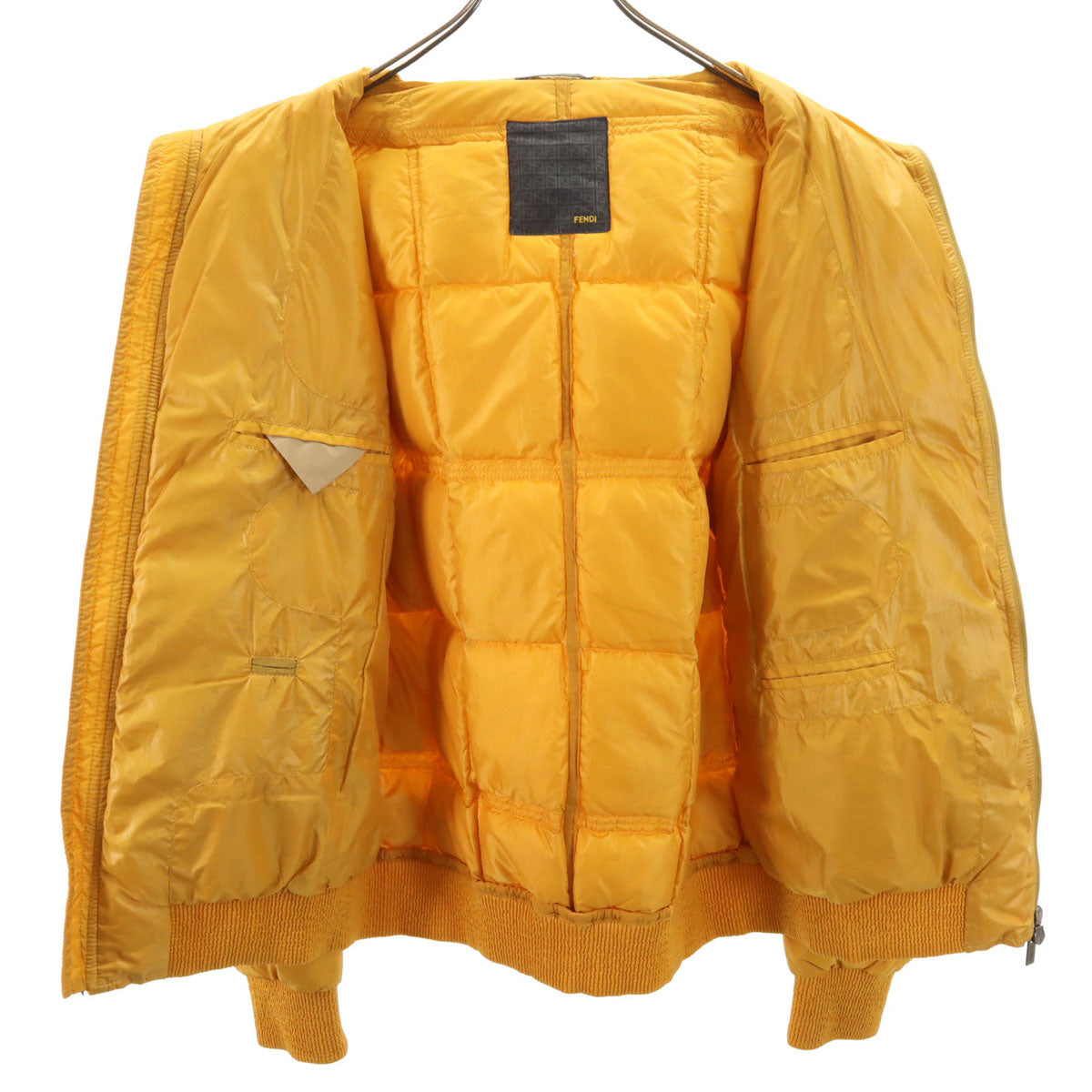 FENDI フェンディ ダウンジャケット 48 マスタード メンズ