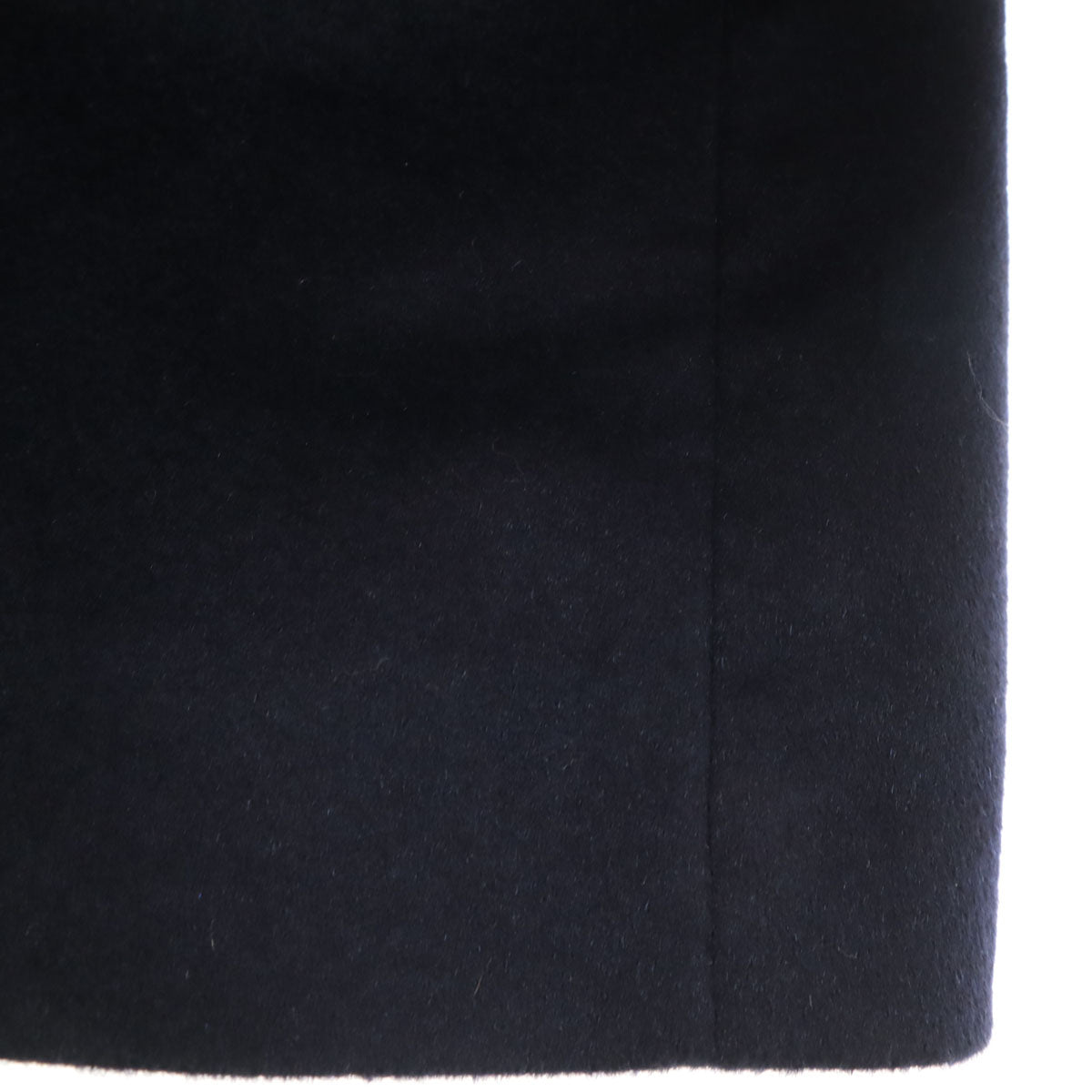 未使用 eternallous エターナラス カシミヤ100％ ステンカラーコート 9 ネイビー ブルーフォックスファー付き レディース