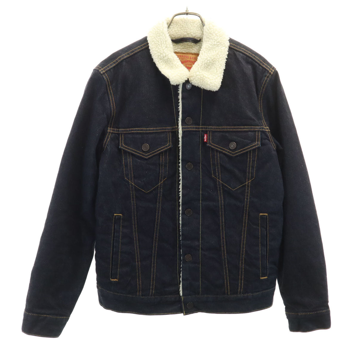 Levi's リーバイス シェルパ デニムジャケット S インディゴ ジージャン トラッカー 裏ボア メンズ