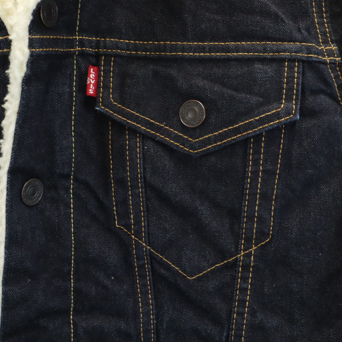 Levi's リーバイス シェルパ デニムジャケット S インディゴ ジージャン トラッカー 裏ボア メンズ