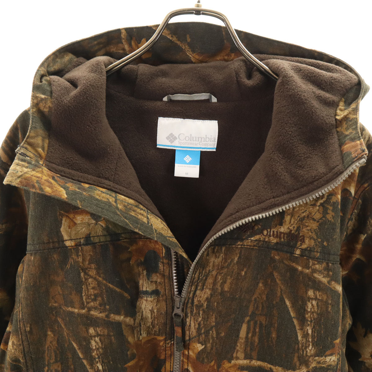 Columbia コロンビア 総柄 フーディー ジャケット M ブラウン系 メンズ