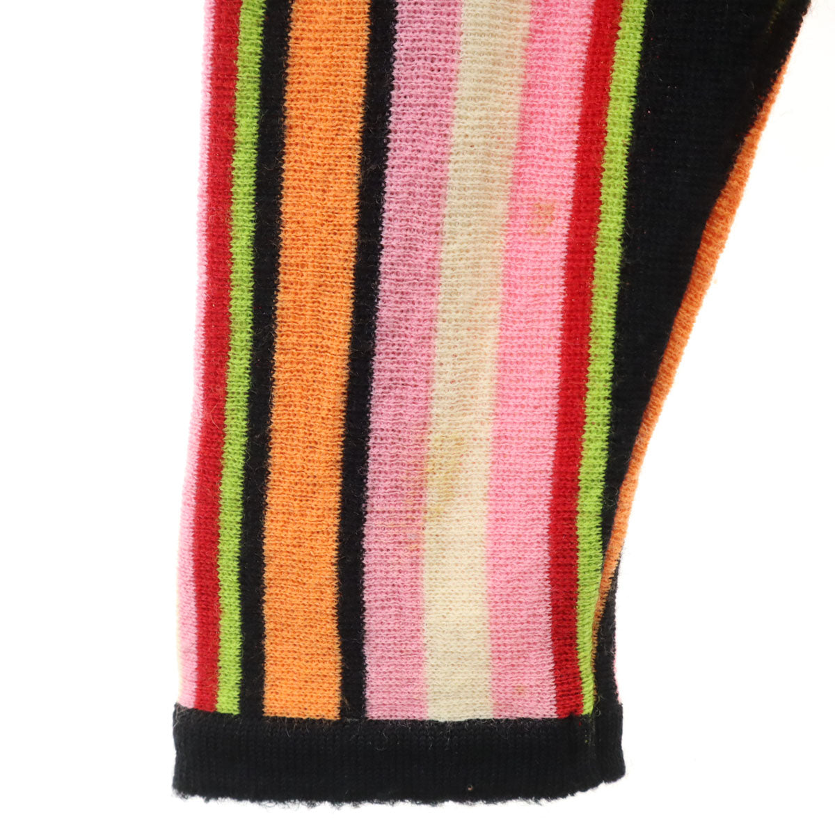 KENZO CLUB ケンゾークラブ 90s 日本製 オールド ストライプ柄 長袖 ハーフジップ ニット 38 マルチ レディース