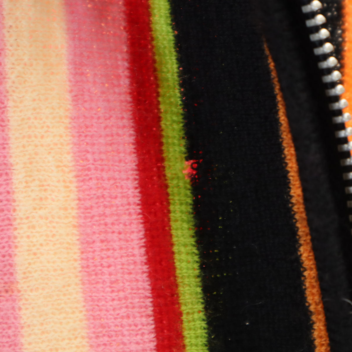 KENZO CLUB ケンゾークラブ 90s 日本製 オールド ストライプ柄 長袖 ハーフジップ ニット 38 マルチ レディース