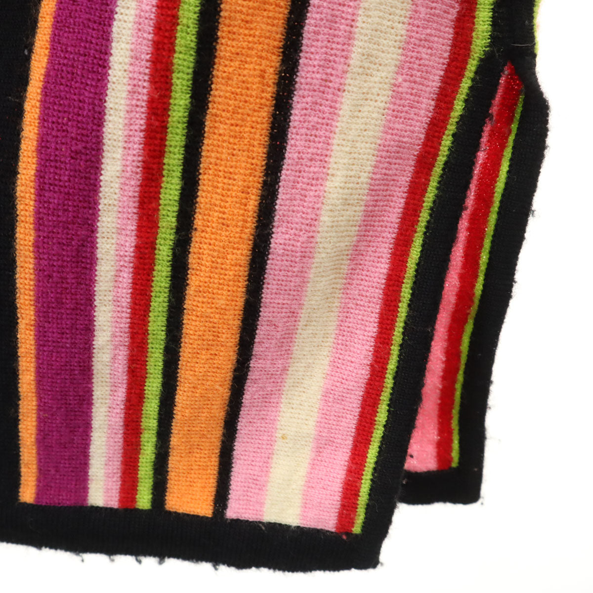 KENZO CLUB ケンゾークラブ 90s 日本製 オールド ストライプ柄 長袖 ハーフジップ ニット 38 マルチ レディース