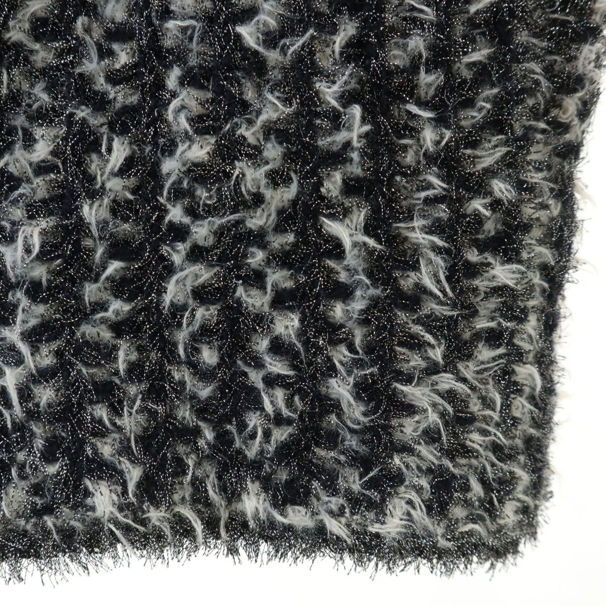 美品 Drawer ドゥロワー 日本製 半袖 ラメ ニット 1 ブラック レディース