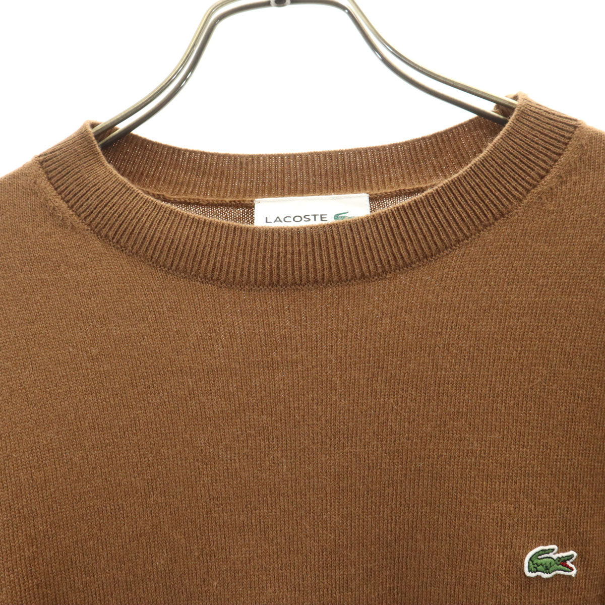 LACOSTE ラコステ 長袖 ニット 3 ブラウン セーター メンズ
