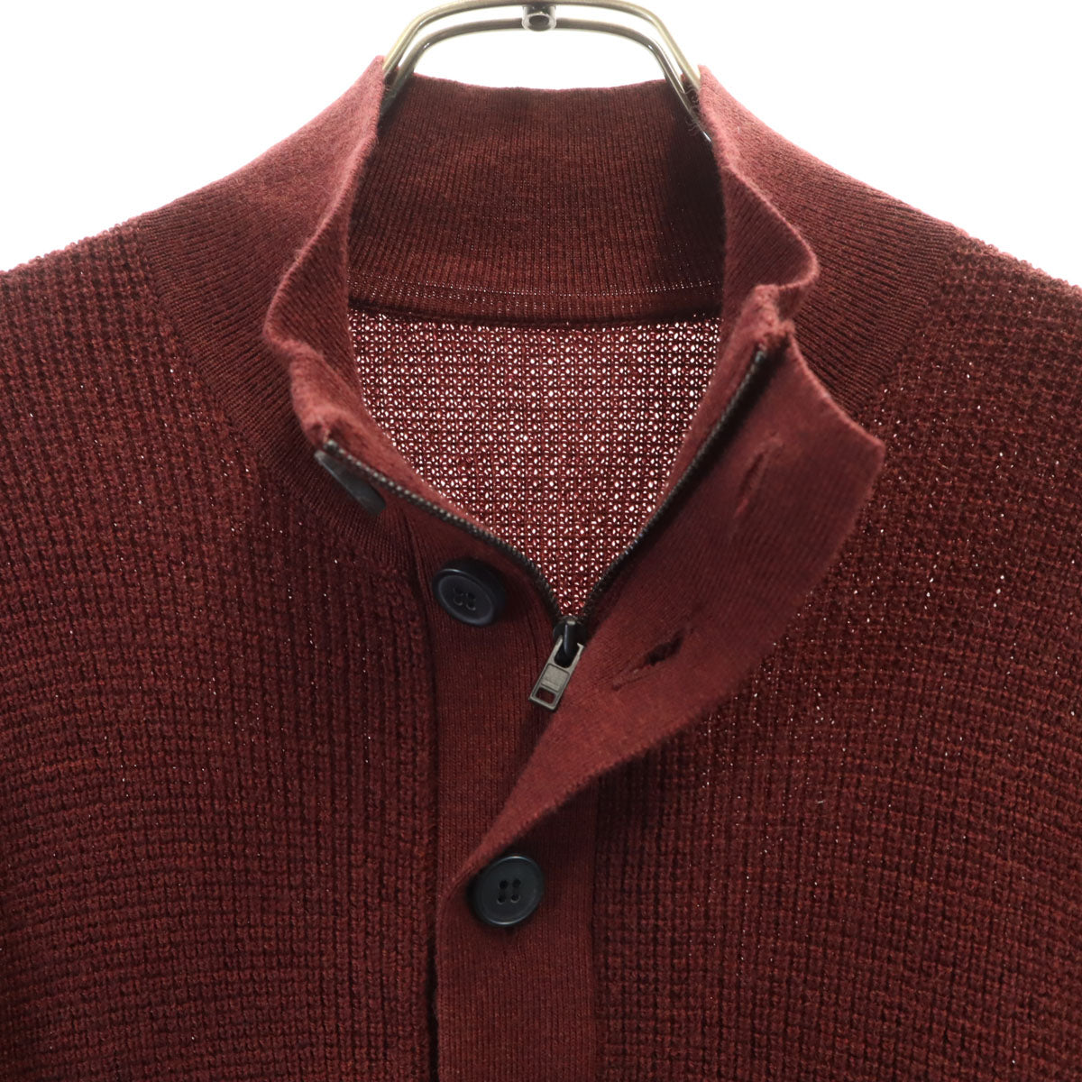 theory セオリー 長袖 ハーフジップ ニット S ボルドー セーター メンズ
