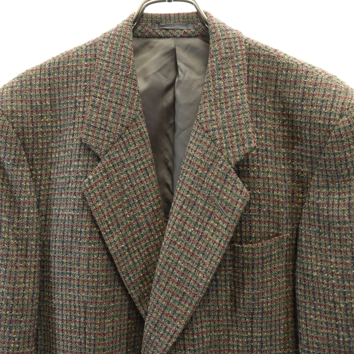 LANVIN ランバン 90s オールド ライトツイード テーラードジャケット M48-35 マルチ メンズ