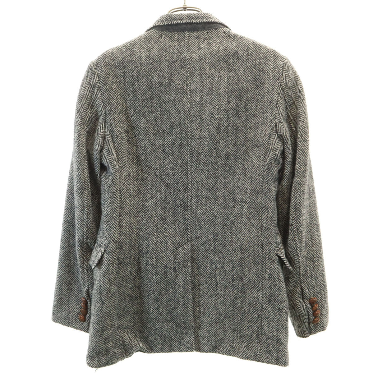 Polo by Ralph Lauren ポロバイラルフローレン 80s ヴィンテージ 緑タグ ヘリンボーン テーラードジャケット 16 ブラック レディース