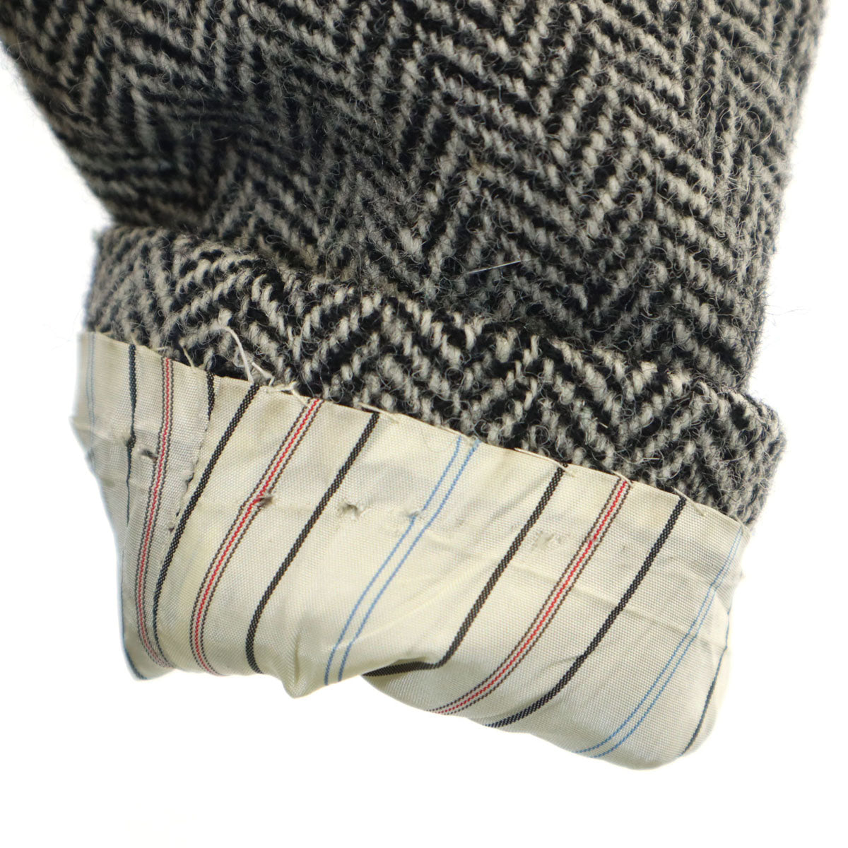 Polo by Ralph Lauren ポロバイラルフローレン 80s ヴィンテージ 緑タグ ヘリンボーン テーラードジャケット 16 ブラック レディース