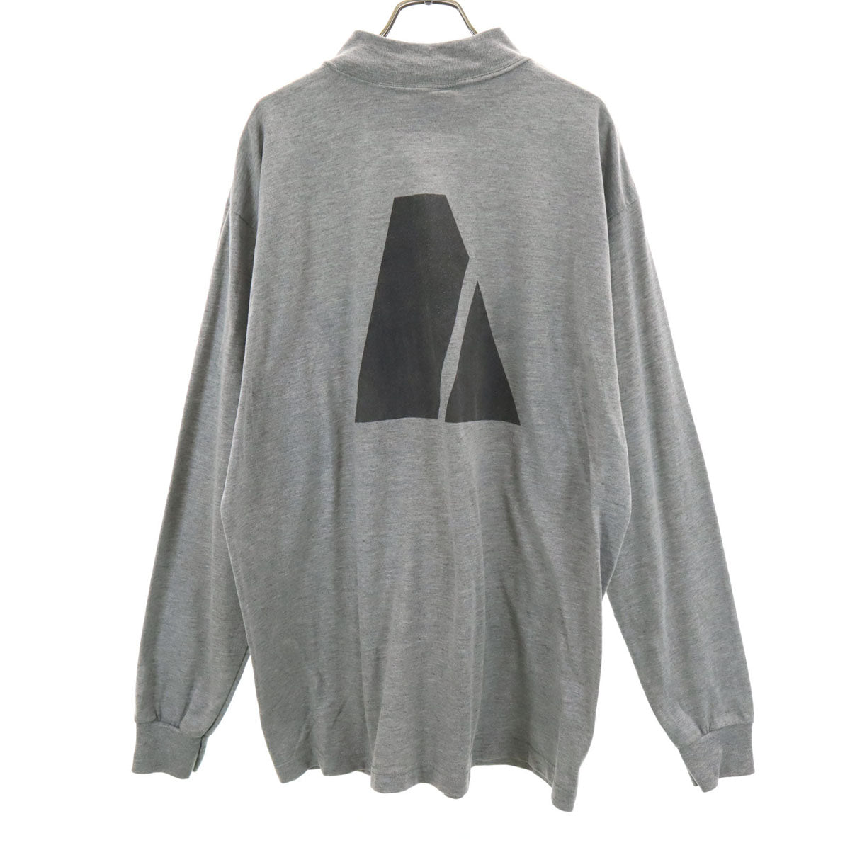 US ARMY アメリカ軍 トレーニング ARMY 長袖 モックネック Tシャツ L グレー ロンT メンズ