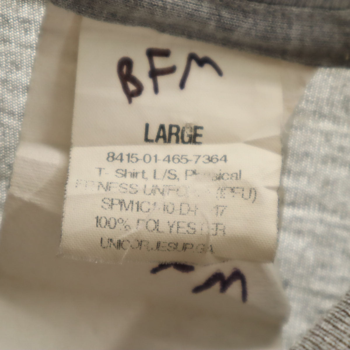 US ARMY アメリカ軍 トレーニング ARMY 長袖 モックネック Tシャツ L グレー ロンT メンズ