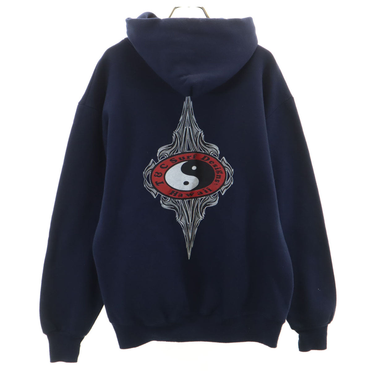 Town&Country タウンアンドカントリー 90s USA製 オールド 長袖 スウェットパーカー M ネイビー 裏起毛 プルオーバー メンズ