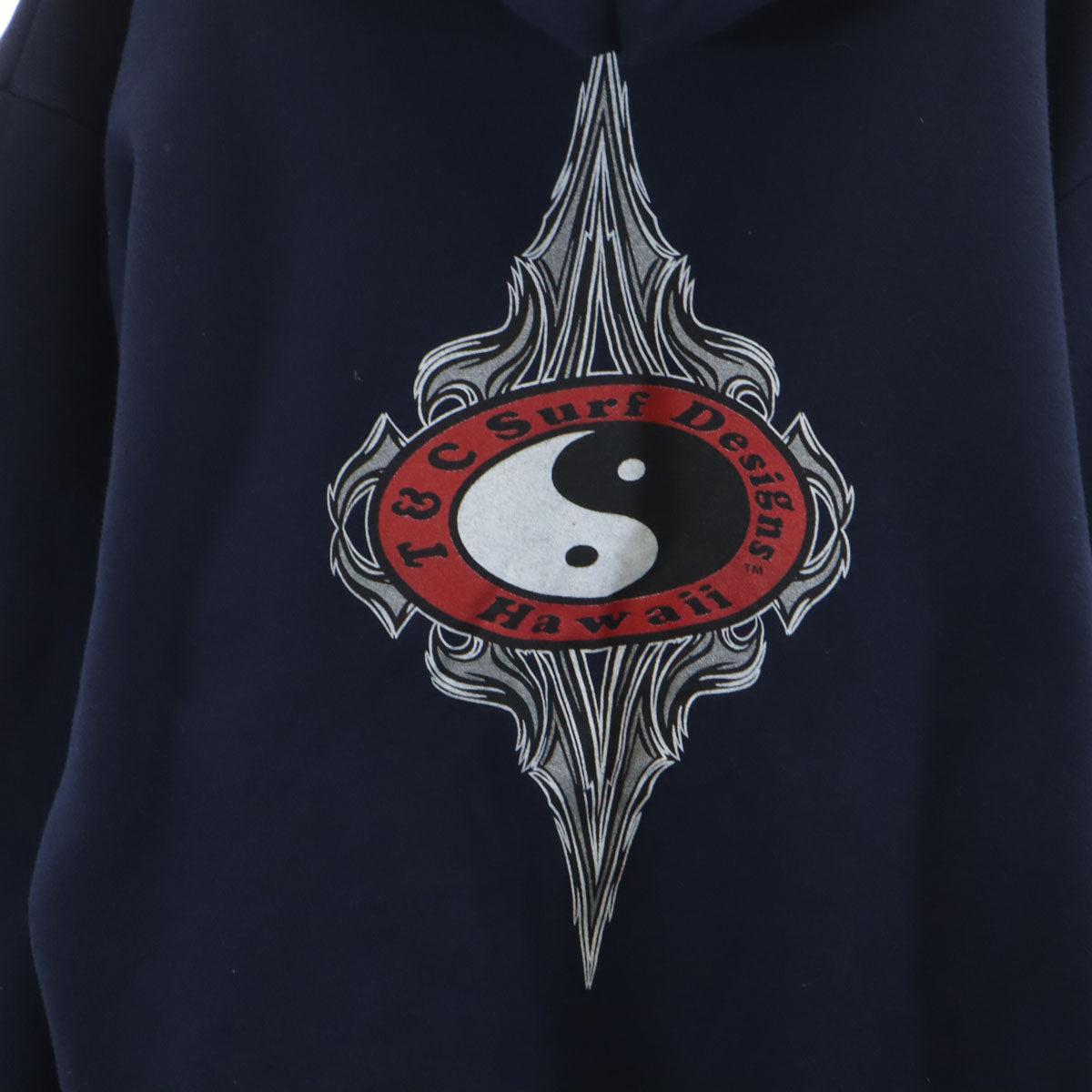 Town&Country タウンアンドカントリー 90s USA製 オールド 長袖 スウェットパーカー M ネイビー 裏起毛 プルオーバー メンズ