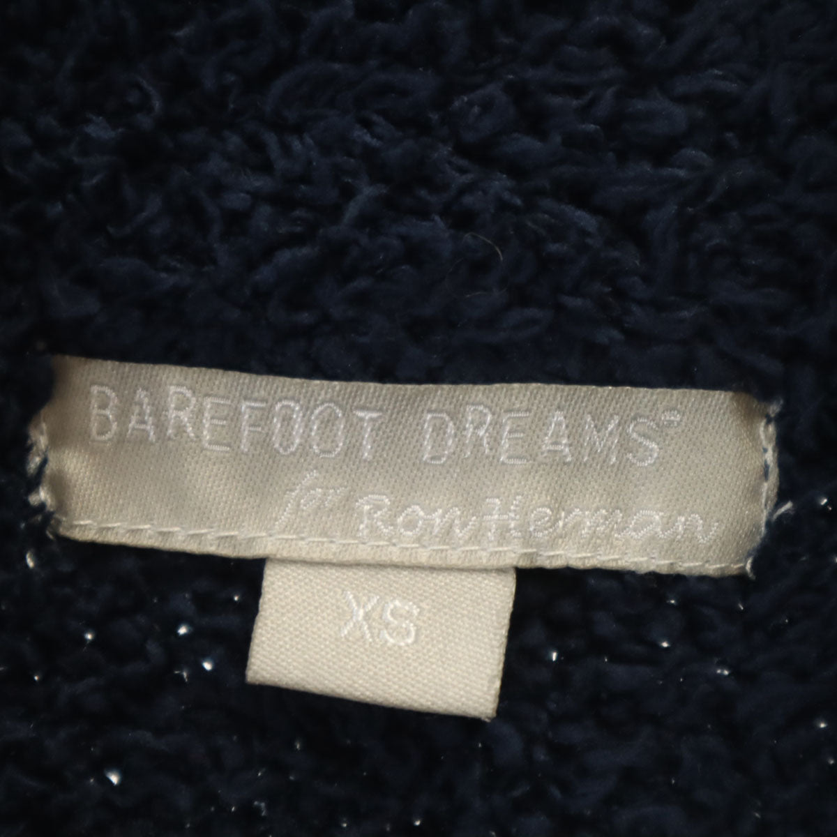 BAREFOOT DREAMS for Ron Herman ベアフットドリームズフォーロンハーマン 長袖 カーディガン XS ネイビー ルームウェア レディース