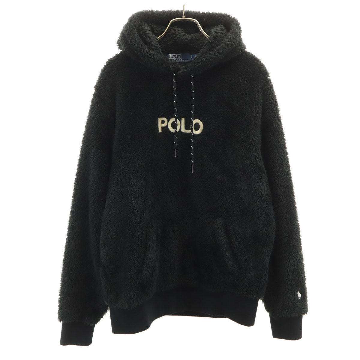 Polo by Ralph Lauren ポロバイラルフローレン 長袖 フリース パーカー S ブラック メンズ