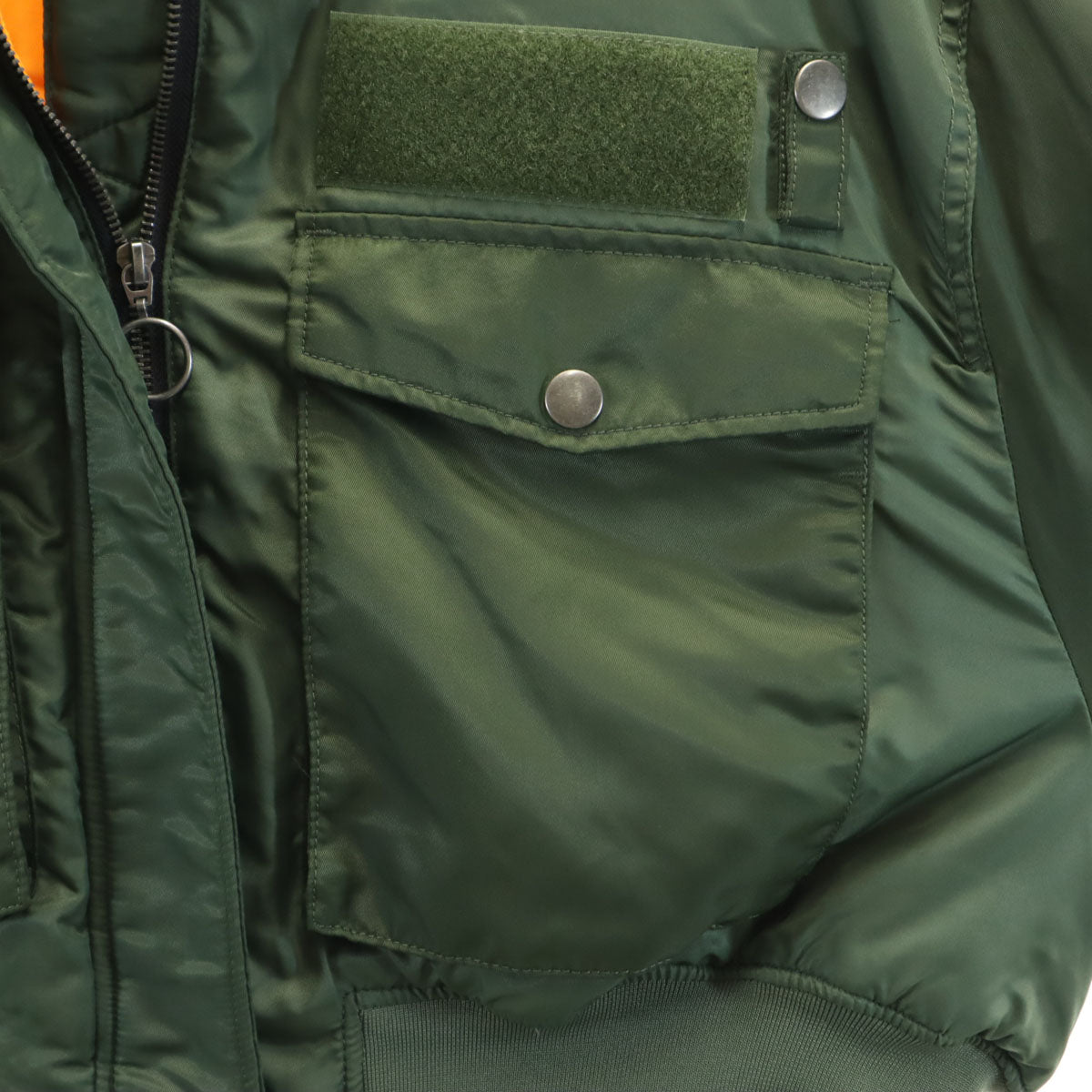 ZARA ザラ ショート丈 フライトジャケット L-XL カーキ レディース