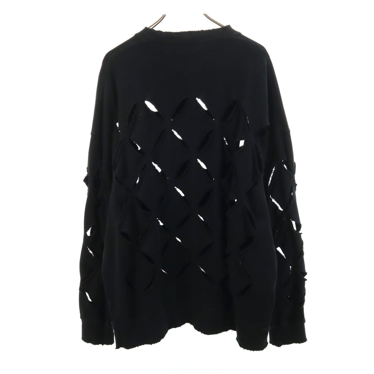 MAISON SPECIAL メゾンスペシャル 長袖 プライムオーバースラッシュ クルーネック スウェット トレーナー 2 ブラック ユニセックス レディース