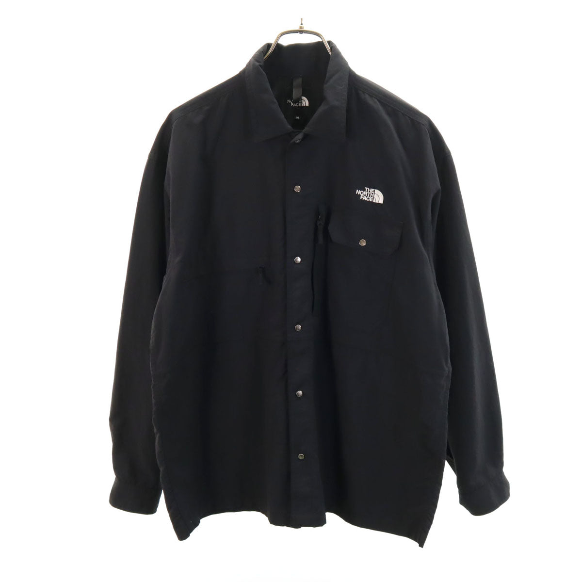 THE NORTH FACE ノースフェイス 長袖 ナイロンオックストリップ シャツ M ブラック NR62331R アウトドア メンズ