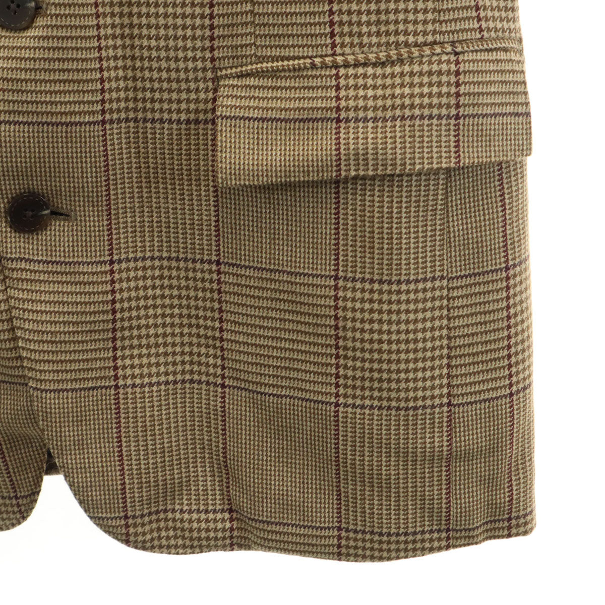 Polo by Ralph Lauren ポロバイラルフローレン 千鳥柄 テーラードジャケット C98-W88-T175 カーキ系 メンズ
