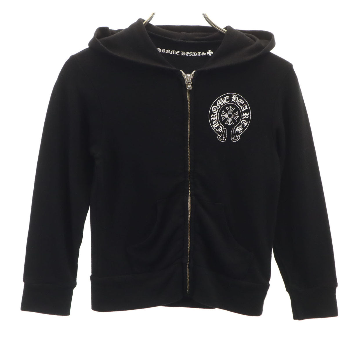 CHROME HEARTS クロムハーツ 長袖 ジップパーカー 4T ブラック キッズ