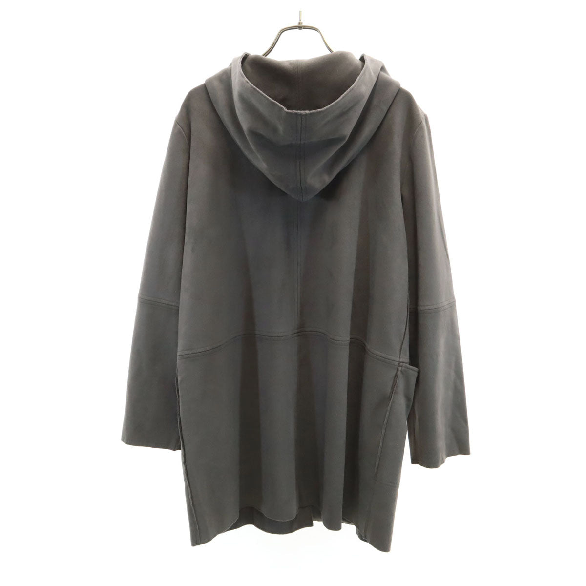 MARELLA sport マレーラ スポーツ フェイクスエード フーデッド コート M グレー レディース