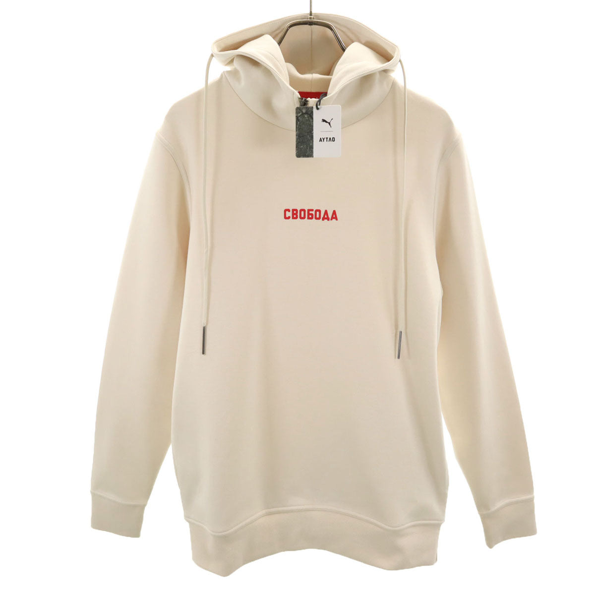 未使用 PUMA プーマ OUTLAW MOSCOW アウトローモスクワ コラボ 長袖 パーカー M ベージュ フーディー メンズ