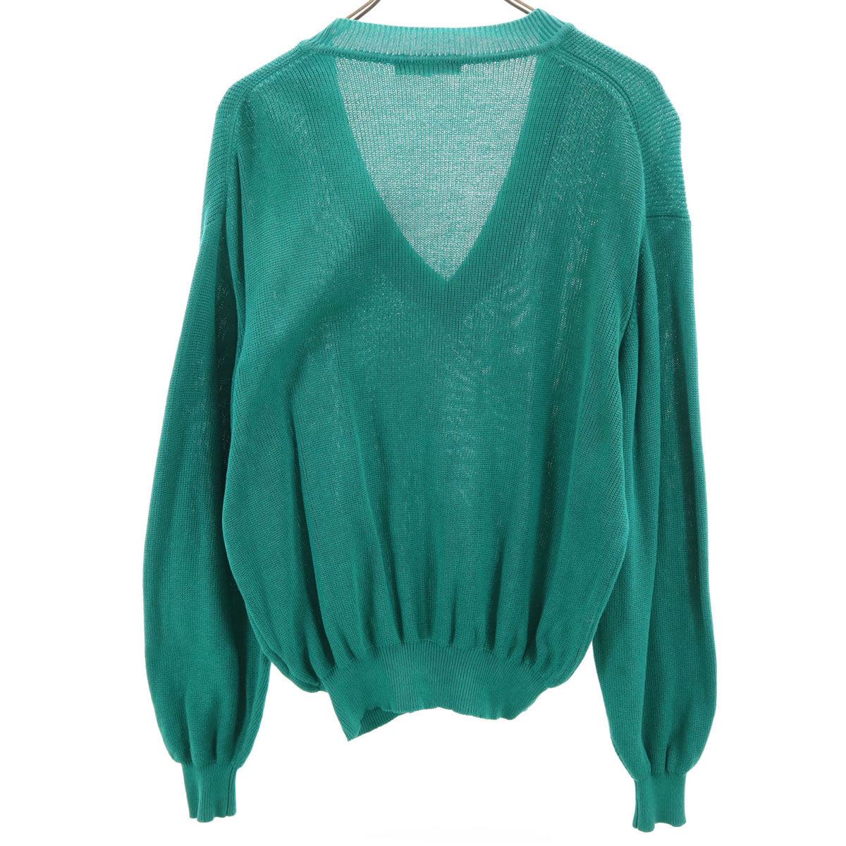 Christian Dior SPORTS クリスチャンディオールスポーツ 90s オールド 長袖 Vネック ニット L エメラルドグリーン メンズ