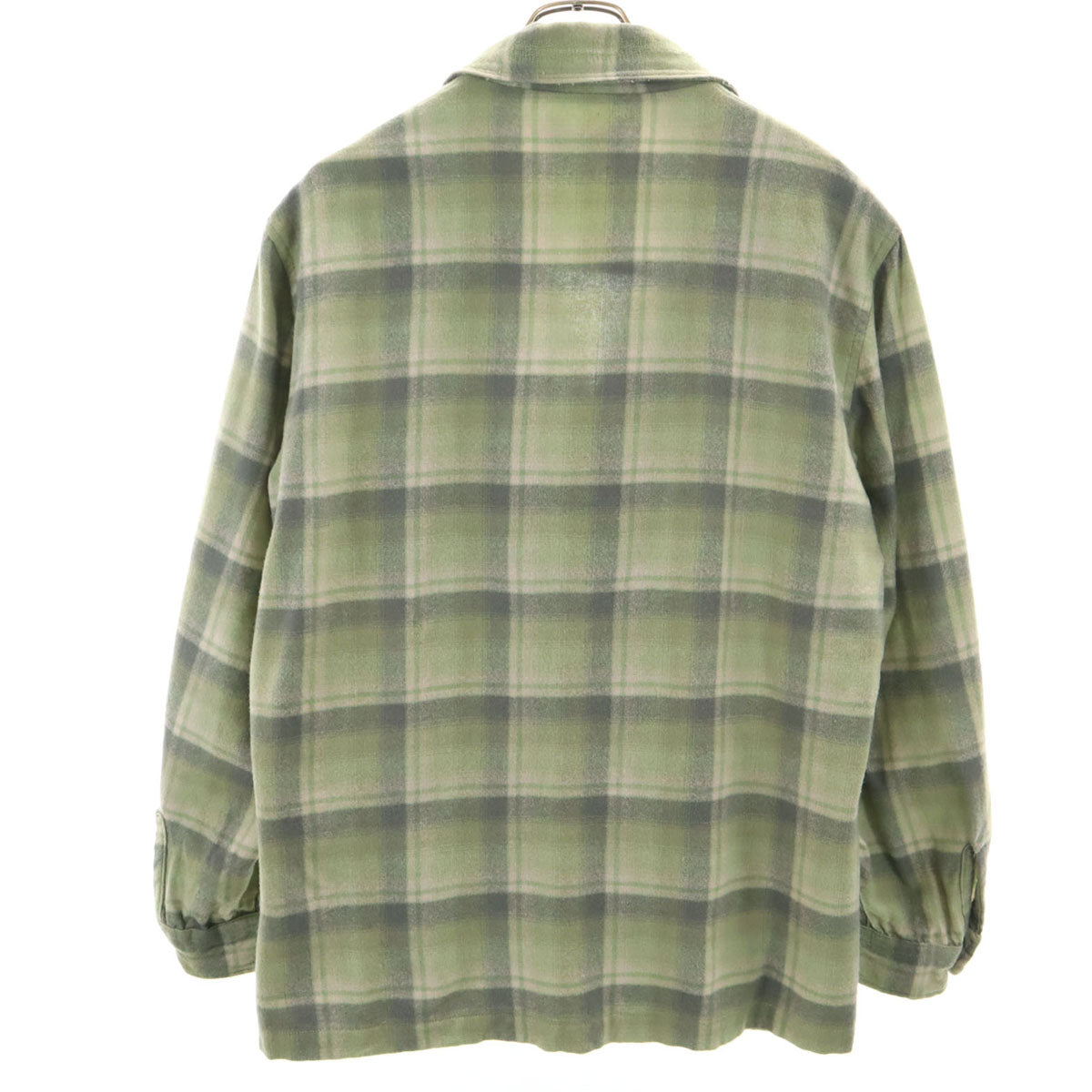 PENDLETON ペンドルトン 70s USA製 ヴィンテージ チェック柄 ジャケット L モスグリーン系 くるみボタン メンズ
