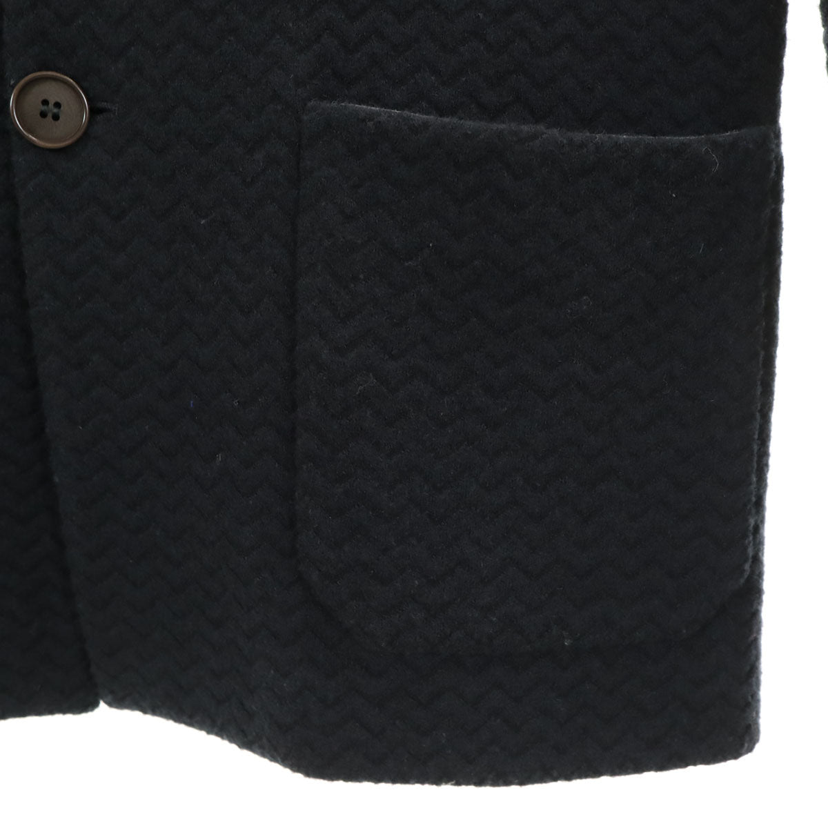 GIORGIO ARMANI ジョルジオアルマーニ イタリア製 シェブロン柄 ジャケット 46 ネイビー メンズ