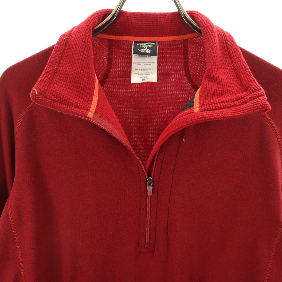patagonia パタゴニア 長袖 ハーフジップ Tシャツ M ボルドー系 POLARTEC 43460F8 アウトドア ベースレイヤー キャプリーン メンズ