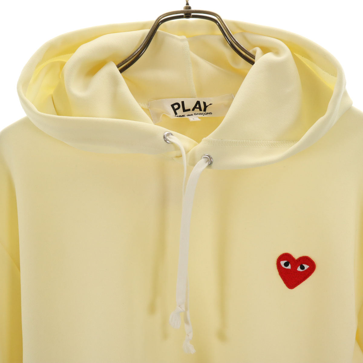 PLAY COMME des GARCONS プレイコムデギャルソン 2019年 日本製 長袖 パーカー L アイボリー メンズ