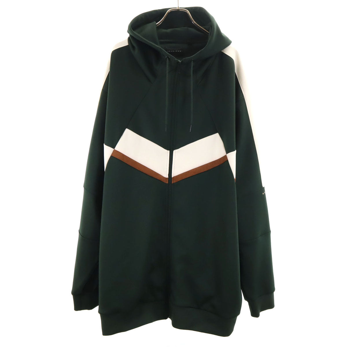 Sean John ショーンジョン 長袖 ジップパーカー 6XB 深緑 ビッグサイズ メンズ