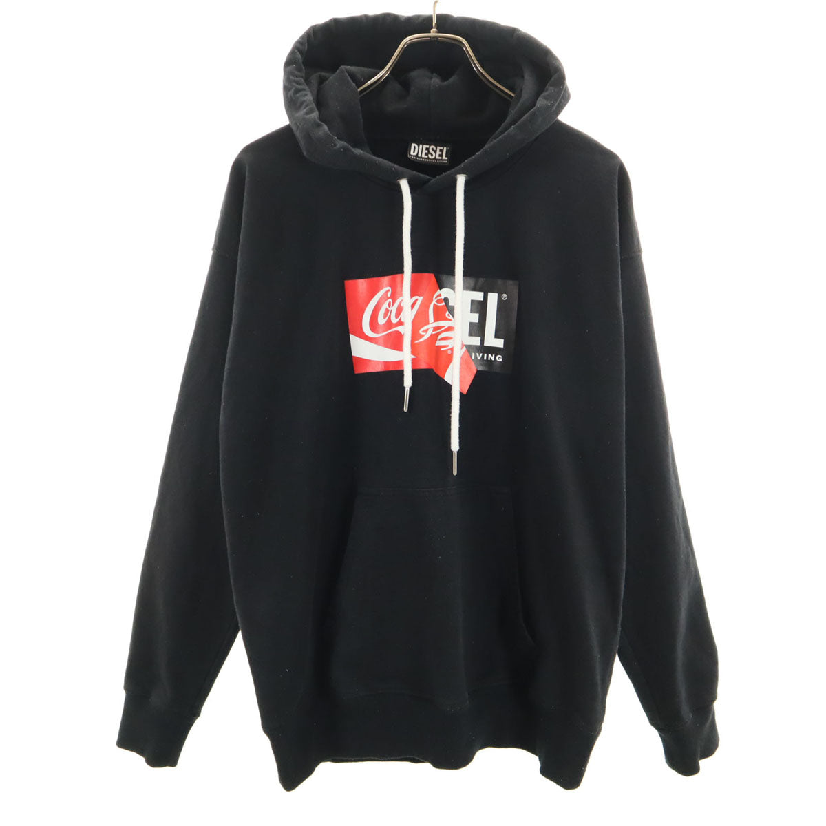 DIESEL ディーゼル coca-cola コカコーラ コラボ 長袖 スウェットパーカー M ブラック メンズ