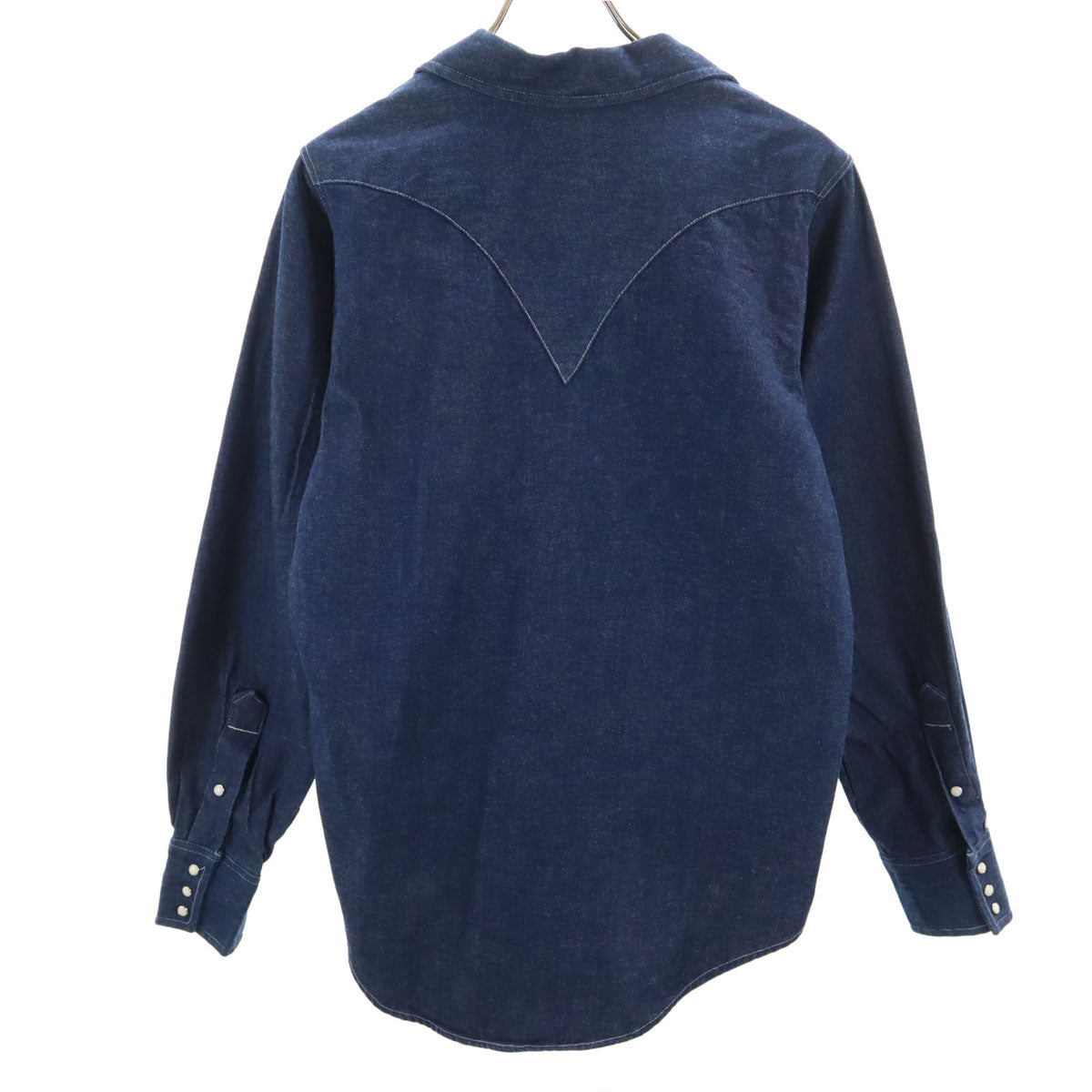 RockMount ロックマウント USA製 長袖 デニム レースアップ ウエスタンシャツ S インディゴ プルオーバー メンズ