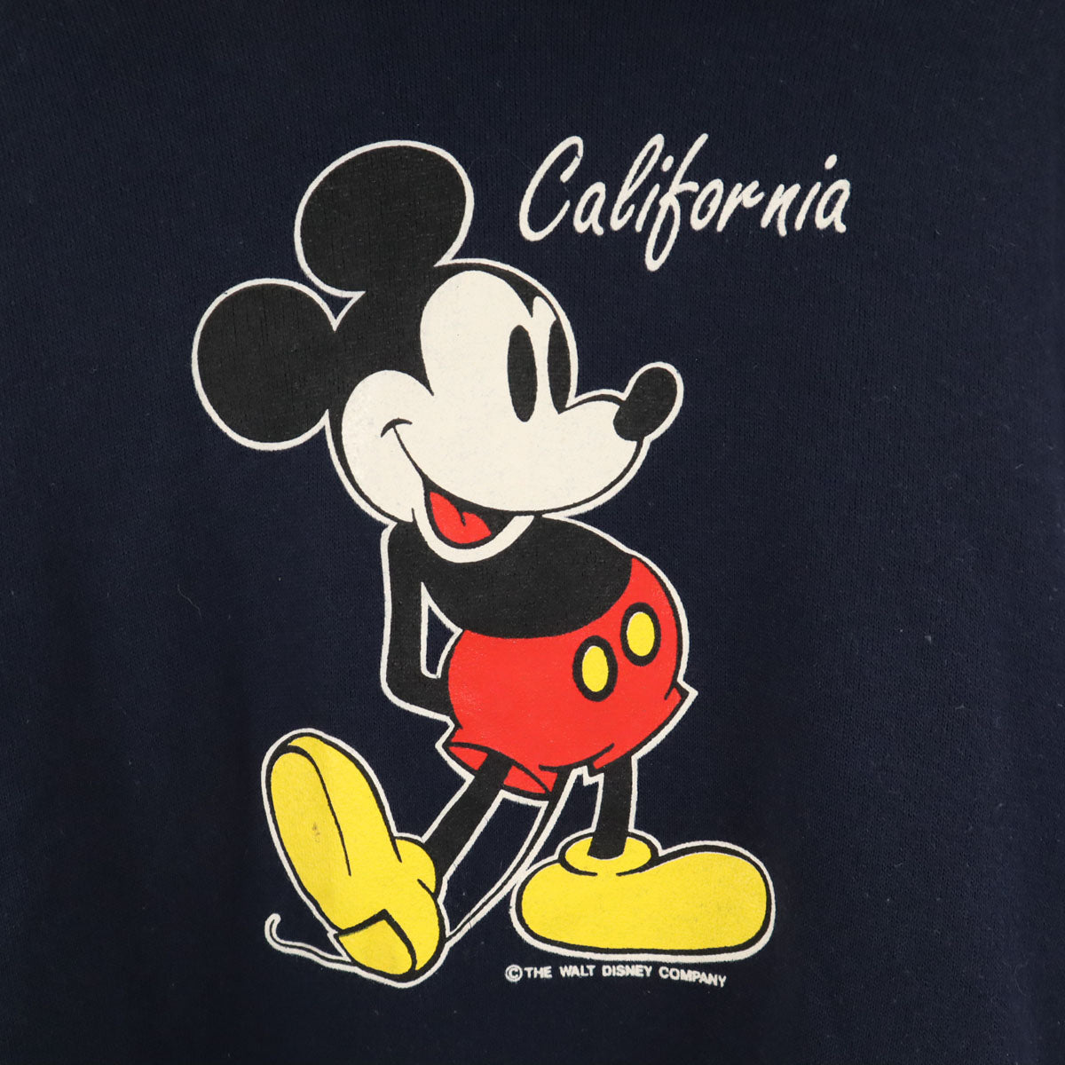 Velva Sheen ベルバシーン 90s USA製 オールド ミッキーマウス 長袖 スウェットパーカー M ネイビー メンズ