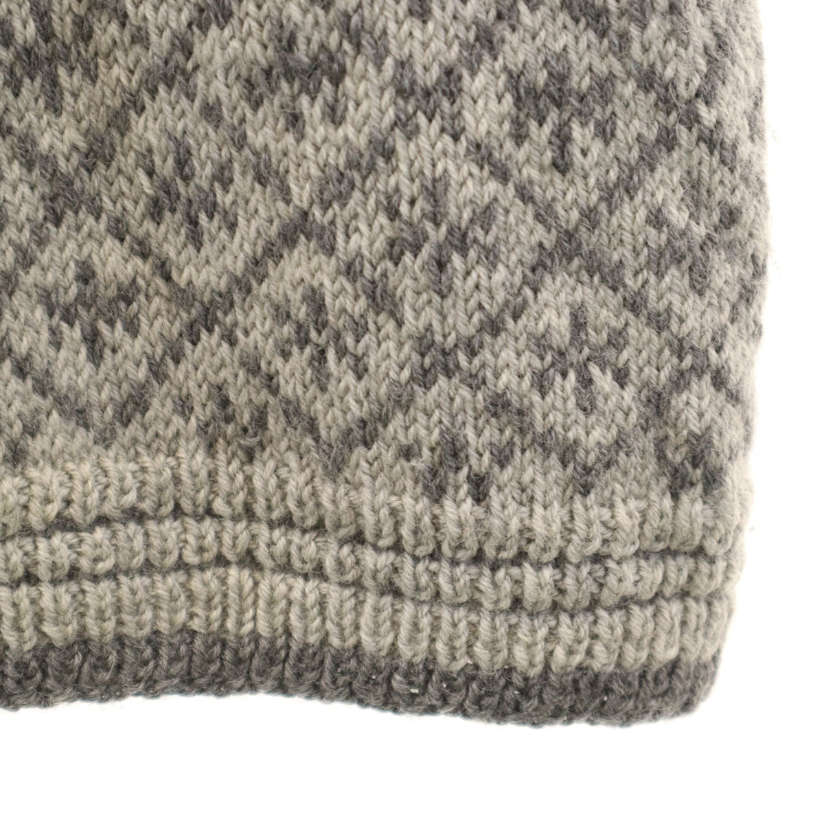 VINTAGE ヴィンテージ 80s ノルディック柄 長袖 チロリアン セーター グレー レディース