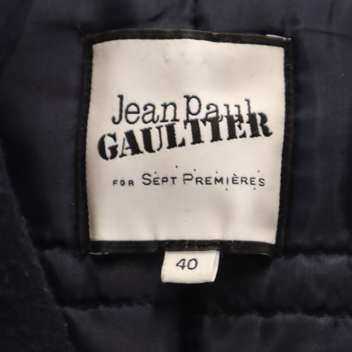 JEAN-PAUL GAULTIER ジャンポールゴルチエ ウールブレンド ピーコート 40 ネイビー レディース
