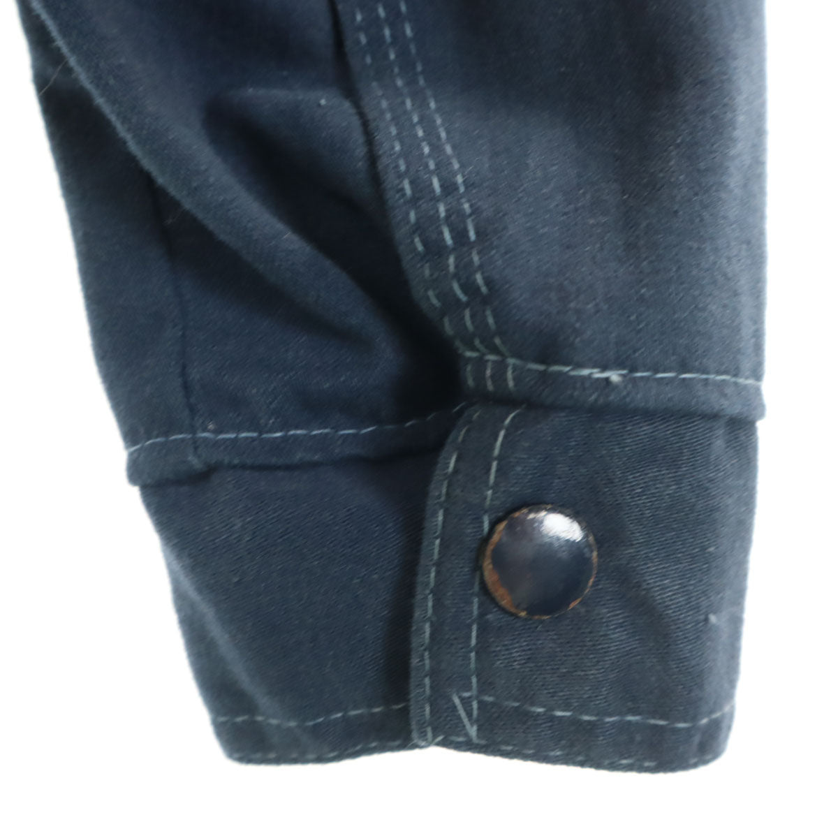 VINTAGE ヴィンテージ 70s サファリジャケット ワークジャケット 36 ネイビー メンズ