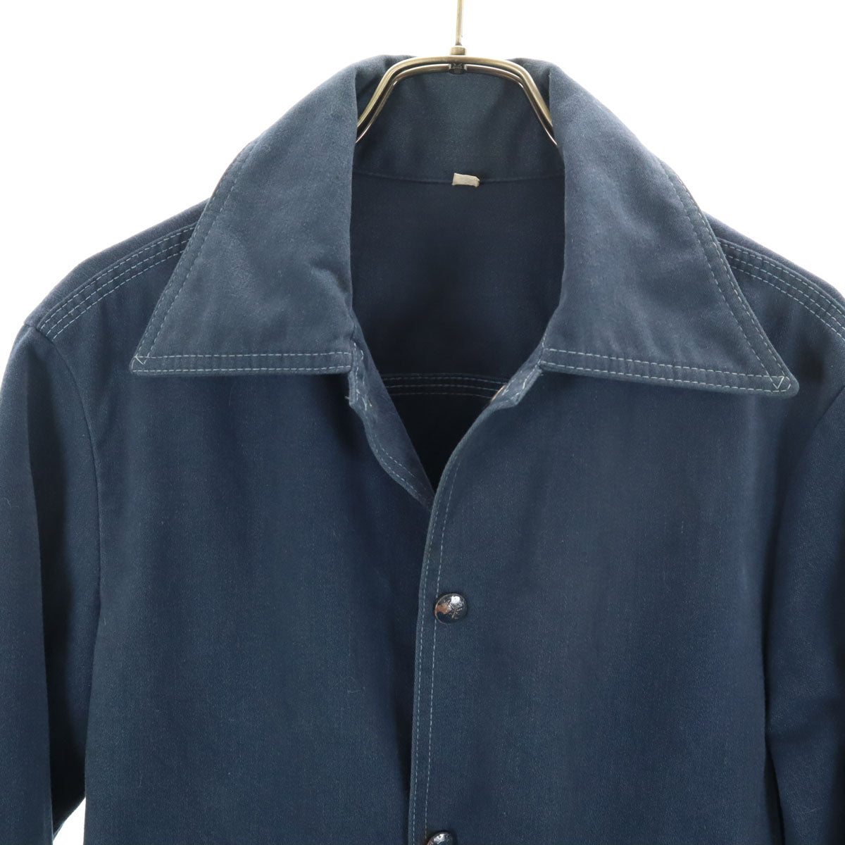 VINTAGE ヴィンテージ 70s サファリジャケット ワークジャケット 36 ネイビー メンズ