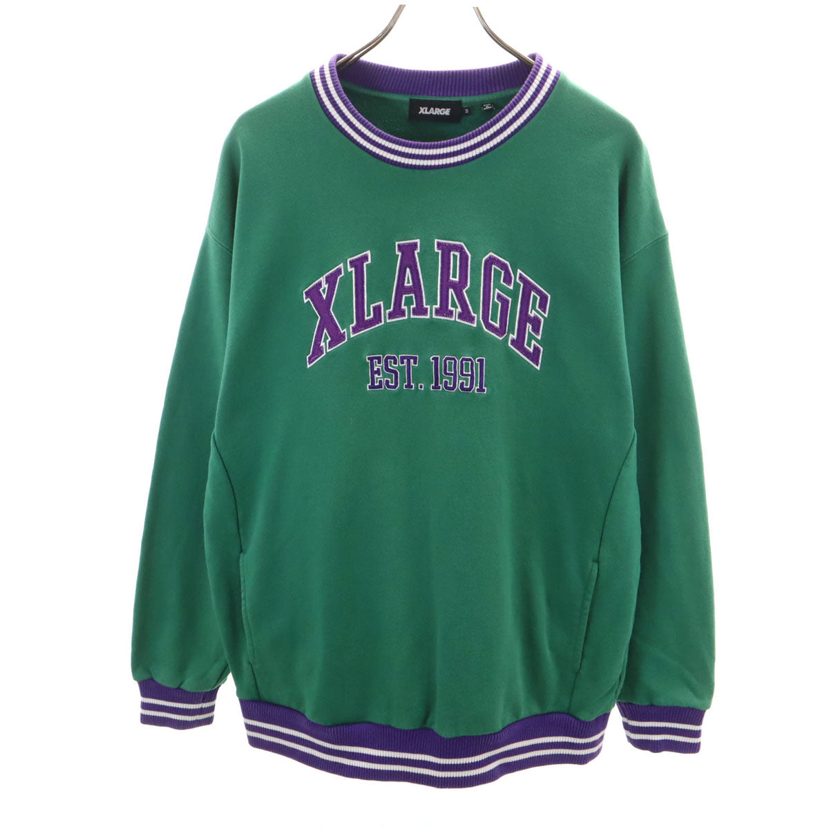 XLARGE エクストララージ 長袖 スウェット トレーナー M グリーン メンズ