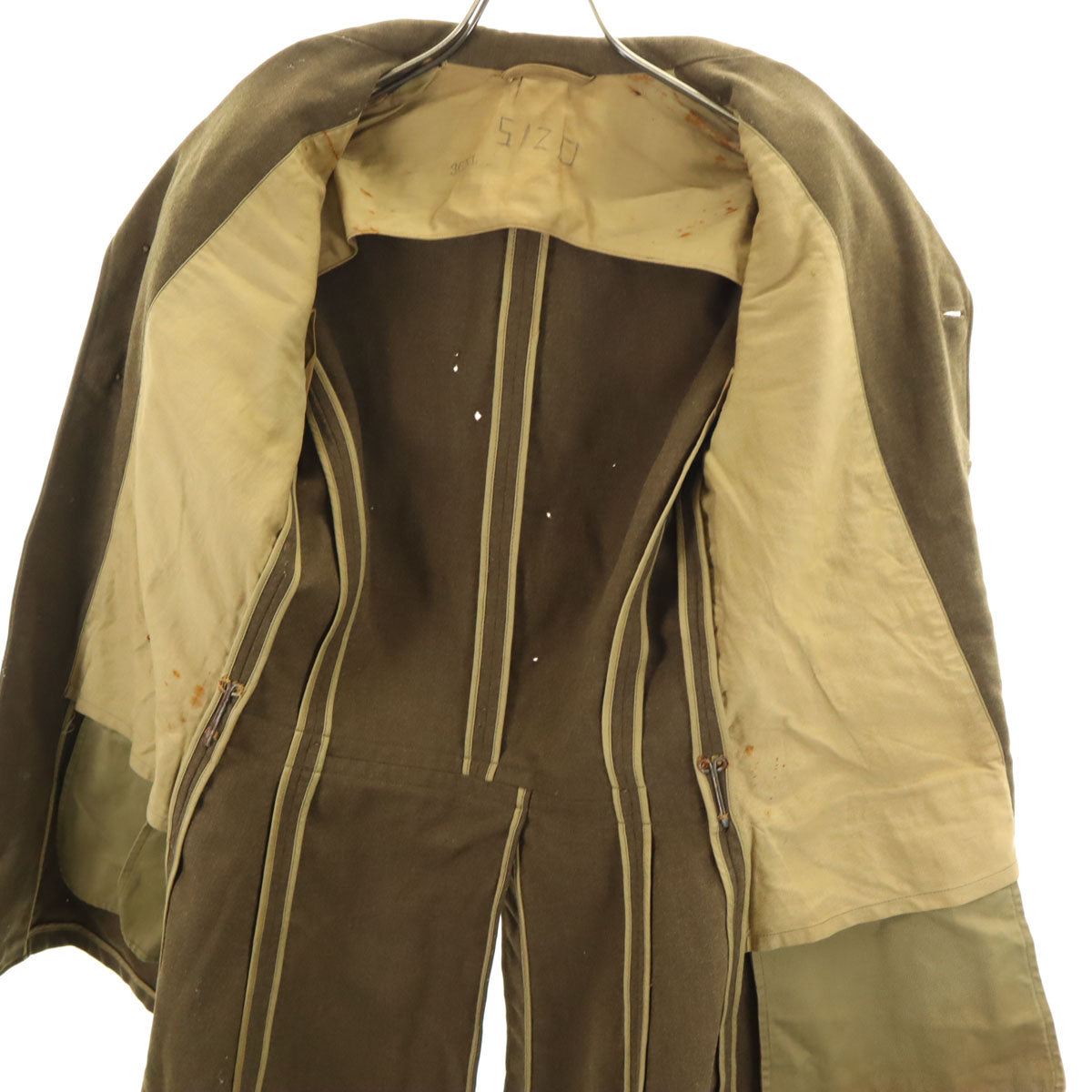 US ARMY アメリカ軍 40s ヴィンテージ WW2 大戦 オフィサー ジャケット 36XL カーキ メンズ