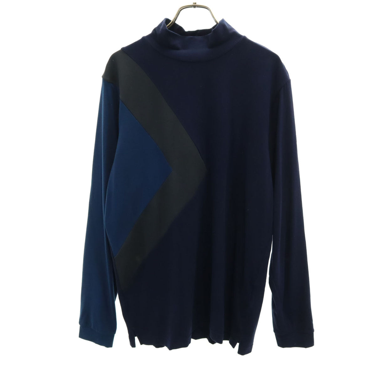 LANVIN SPORT ランバンスポール 日本製 長袖 ハイネック カットソー 40 ネイビー メンズ