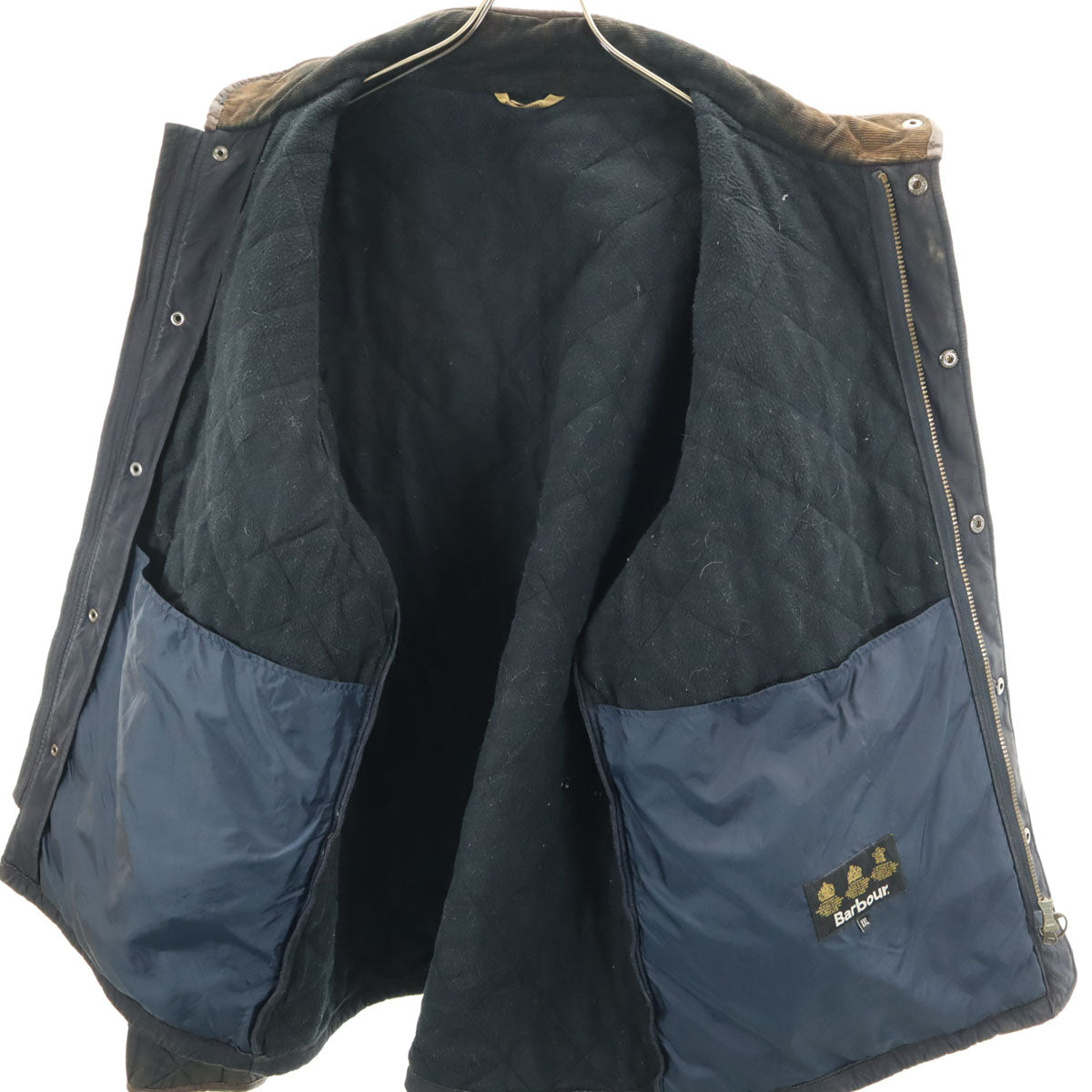 Barbour バブアー パウエル キルト ジャケット XXL ネイビー キルティングジャケット メンズ